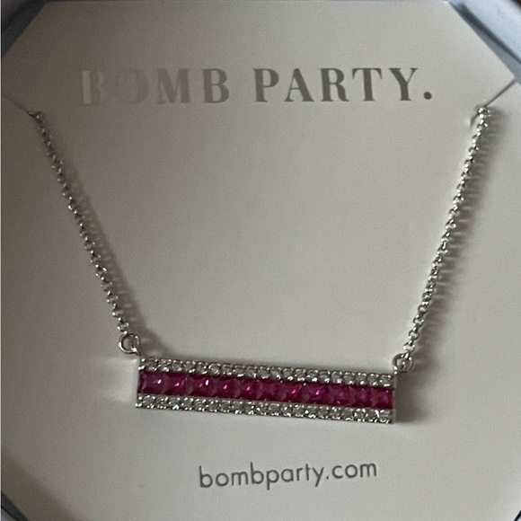 Bomb Party RBP3165 OG Ruby Bar Necklace - Picture 6 of 8